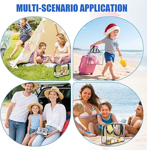 Miniatura 5 de 6 bolsas de almacenamiento de juguetes impermeables con cremallera, organizador de almacenamiento de juguetes transparente, organizador portátil