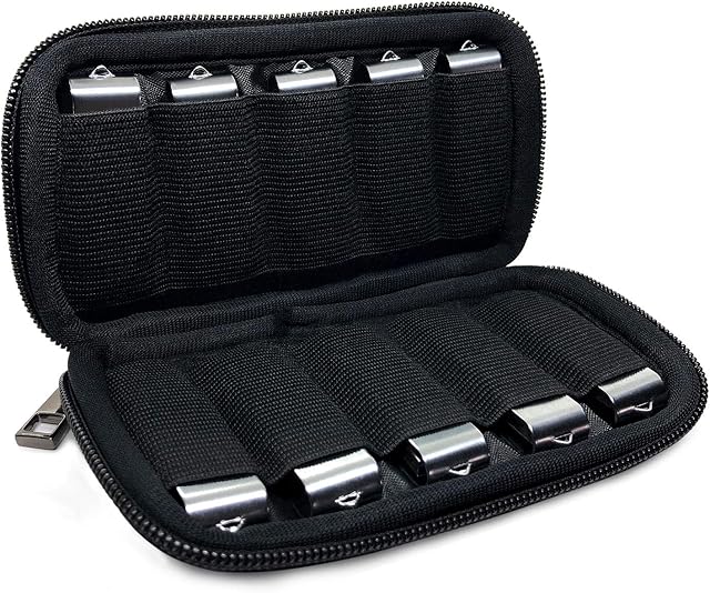 Flash Drive Case, USB Holder Electronic Accessories Organizer, Storage Bag for Jump Drives/Pen Drive/Thumb Drive/Memory Stick (USB Not Included)