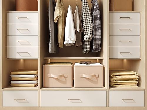 Miniatura 8 de Contenedores de almacenamiento, cestas de almacenamiento de tela de satén para estantes, 11.5 pulgadas de largo x 8.75 pulgadas de ancho x 6.5