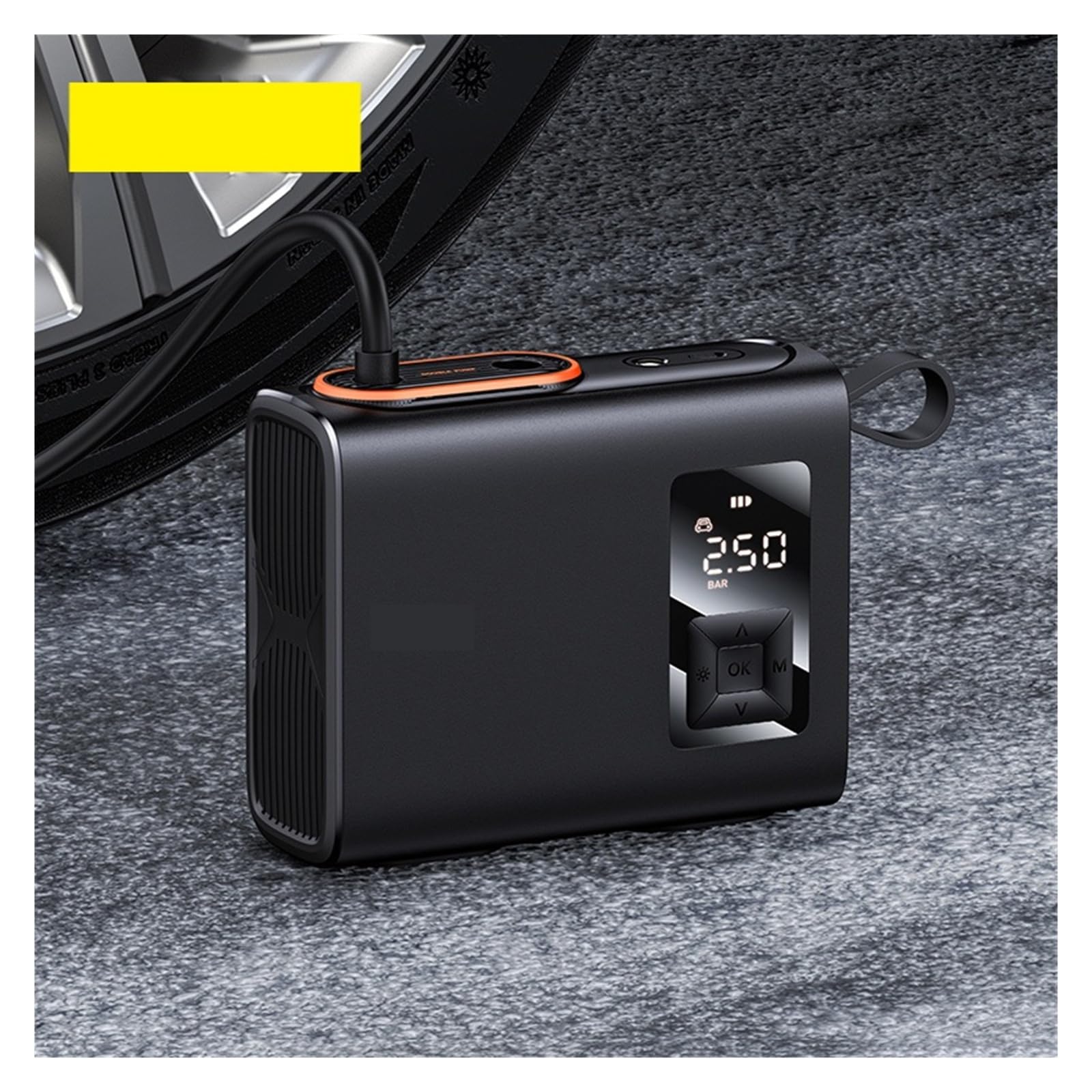 Elektryczna pompka powietrza, Dwucylindrowy kompresor powietrza do samochodu 250 W Pompa powietrza do samochodu Pompka do opon samochodowych Motocykl Rower Pompka