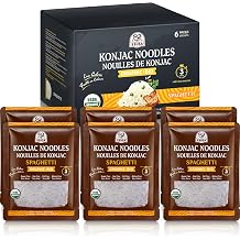 52USA Organic Konjac Spaghetti Noodle, 6-Pack 52.8 oz Total USDA Organic Shirataki Pasta, Low Carb, Keto Friendly, Vegan, Sugar-Free, Gluten-Free, Ready to Eat, High Fiber Noodles