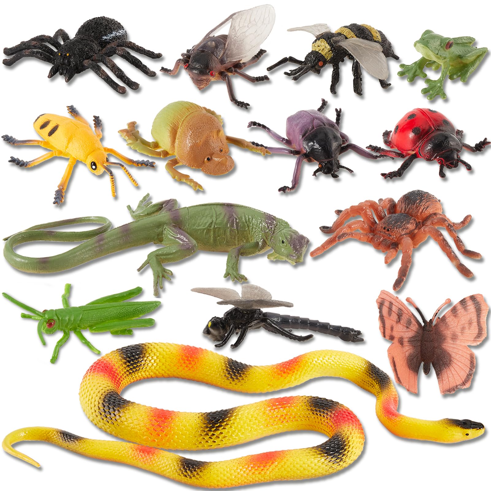 TOEY PLAY Large Insects Animal Toys, Bugs Figures, Realistic Desert Reptile