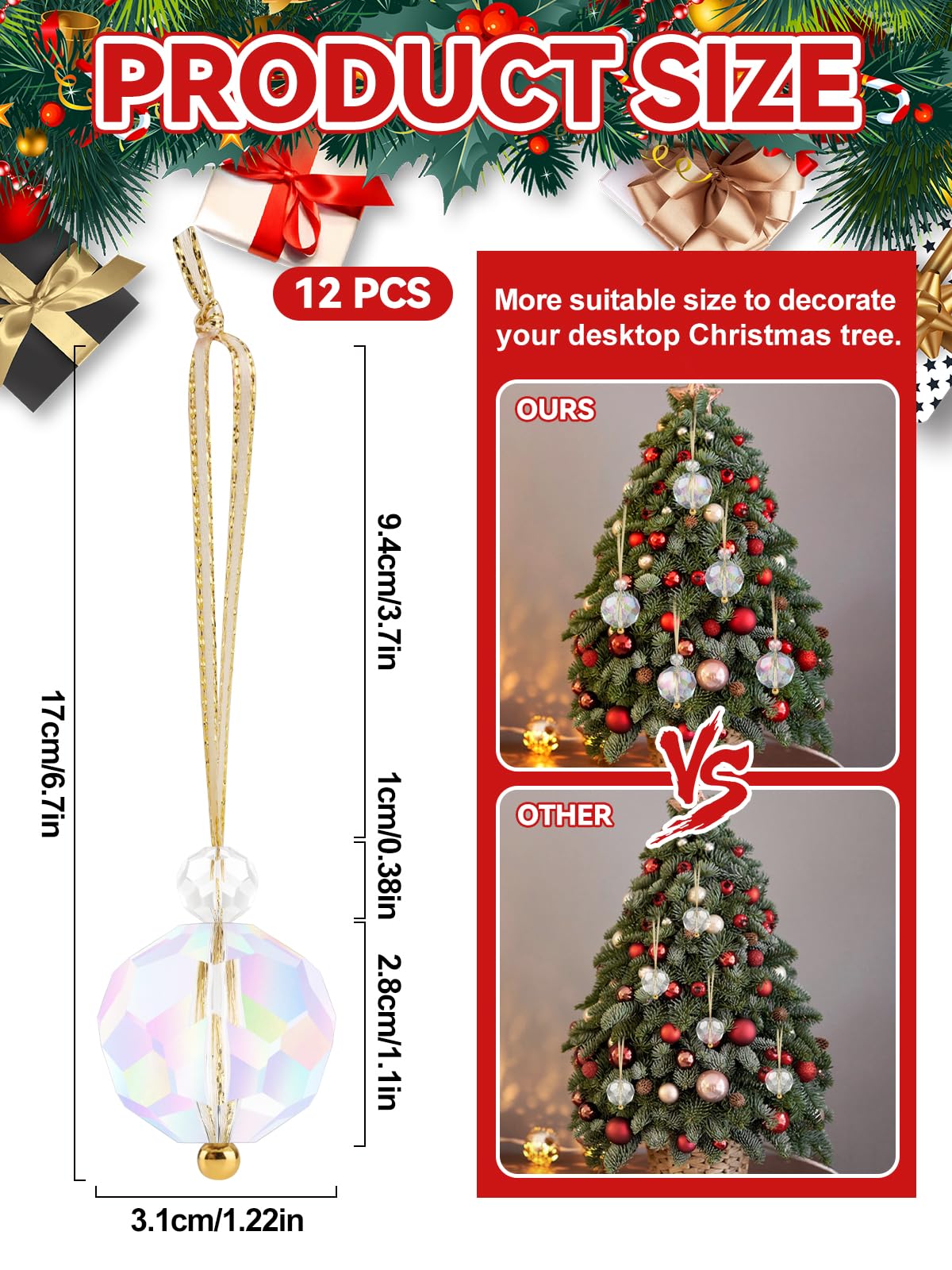 Christmas Ornaments 45er-Pack Christbaumschmuck Wei Produktbild-Vorschau 12
