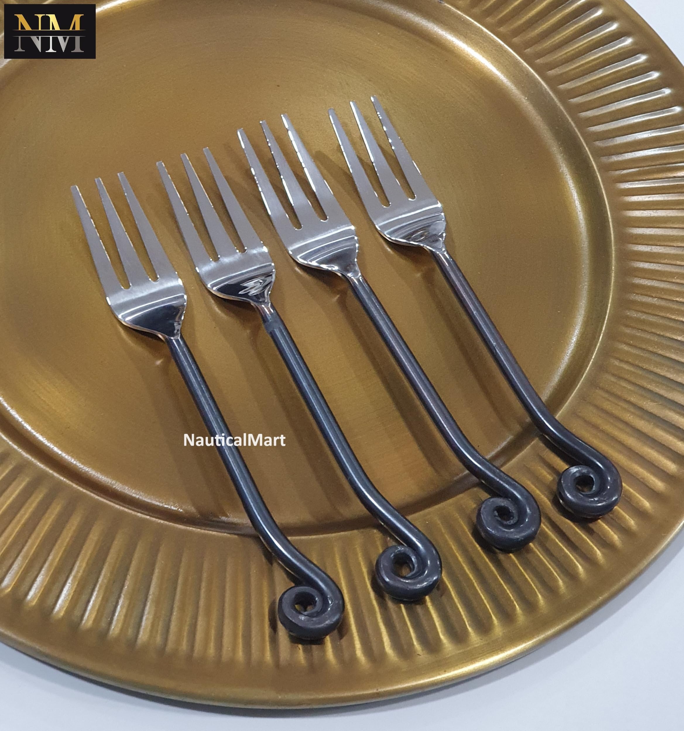 NauticalMart Treble Chef Cutlery Set - Medieval Style 7 1/2 Inch Stainless Steel Forks, Dishwasher Safe, Durable and Elegant Dining Utensils for Home and Corporate Gifts — Amazon image 5