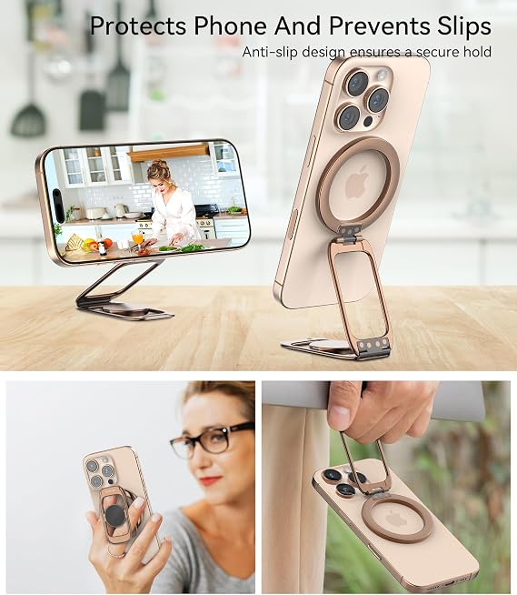 Magnetic Phone Ring Holder for MagSafe Phone Grip & Kickstand