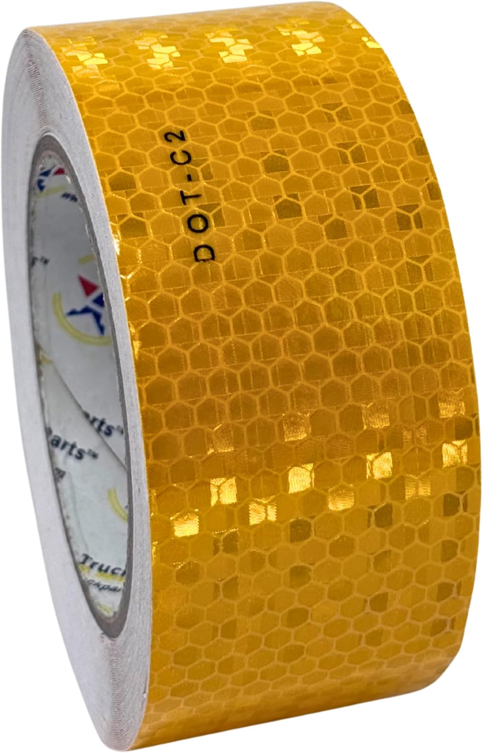 DOT-C2 Reflective Tape, Yellow/Orange Safety Warning Hazard Caution Conspiciuity Tape for School Bus Truck Trailer Boat Semi Motorcycle Bike and Helmet Waterproof (2 in x 20 FT)
