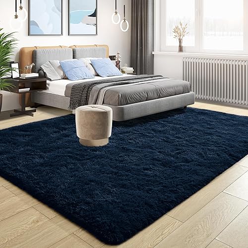 Miniatura 189 de Tepook - Alfombra súper suave y peluda para dormitorio, alfombras modernas peludas para niños para sala de estar, alfombra de felpa