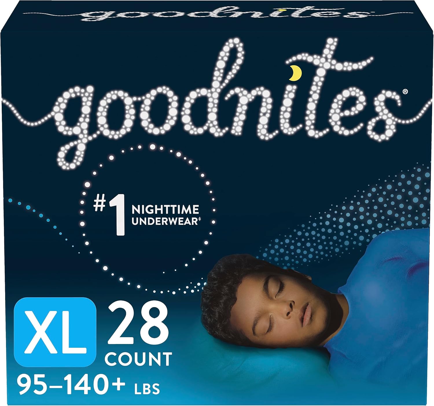 GoodNites Youth Youth Absorbent Underwear Size 6 / X-Large 95 to 140 lbs. 53378, 28 Ct