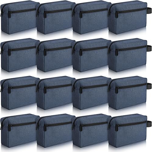 Miniatura 1 de Paterr 16 piezas de neceser de viaje para mujeres y hombres, bolsa de afeitar grande resistente al agua, bolsa de cosméticos colgante con asa y