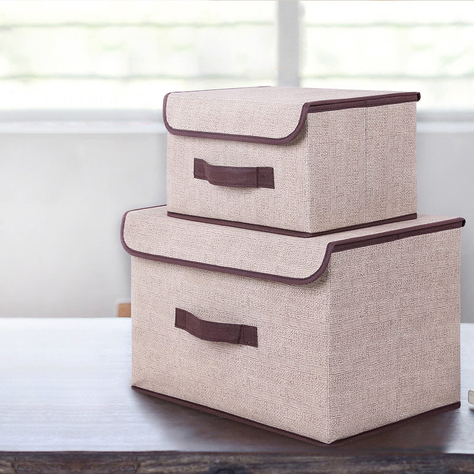 See full amazon price history chart for wolpin Set of 2 Storage Basket Bins Non-Woven Wardrobe Closet Organizer Foldable Drawer Rectangular Stackable Box/Bins with Lid & Handle, Khaki wolpin Set of 2 Storage Basket Bins Non-Woven Wardrobe Closet Organizer Foldable Drawer Rectangular Stackable Box/Bins with Lid & Handle, Khaki (B09RZQXFQC) Amazon Price History, Amazon Price Tracker