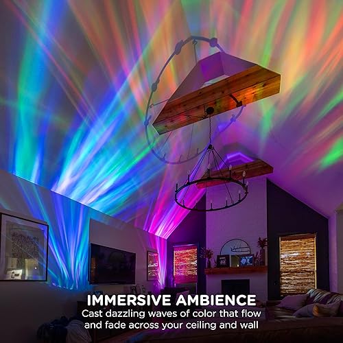 Miniatura 4 de Enbrighten Aurora 76044 - Proyector de galaxia con bola de cristal, luz nocturna de espacio, nebulosa y estrella con efecto de luces del norte, luz