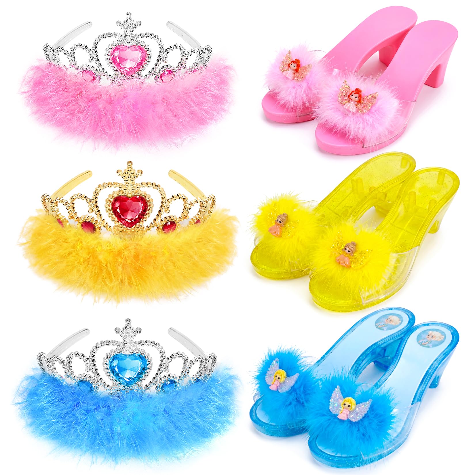 disney princess dress up shoes 6 pack Disney Princess Belle Accessory Set with Tiara and Dress up Shoes For Ages 3 Years, 23608