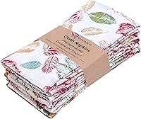 Vista 53 de RUVANTI Juego de 12 servilletas de algodón 100%, 20 x 20 pulgadas, lavables, suaves, absorbentes, servilletas de algodón para fiestas, Navidad