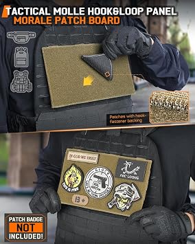 Molle Loop Panel for Tactical Backpack Plate Carrier 1Pcs, Large