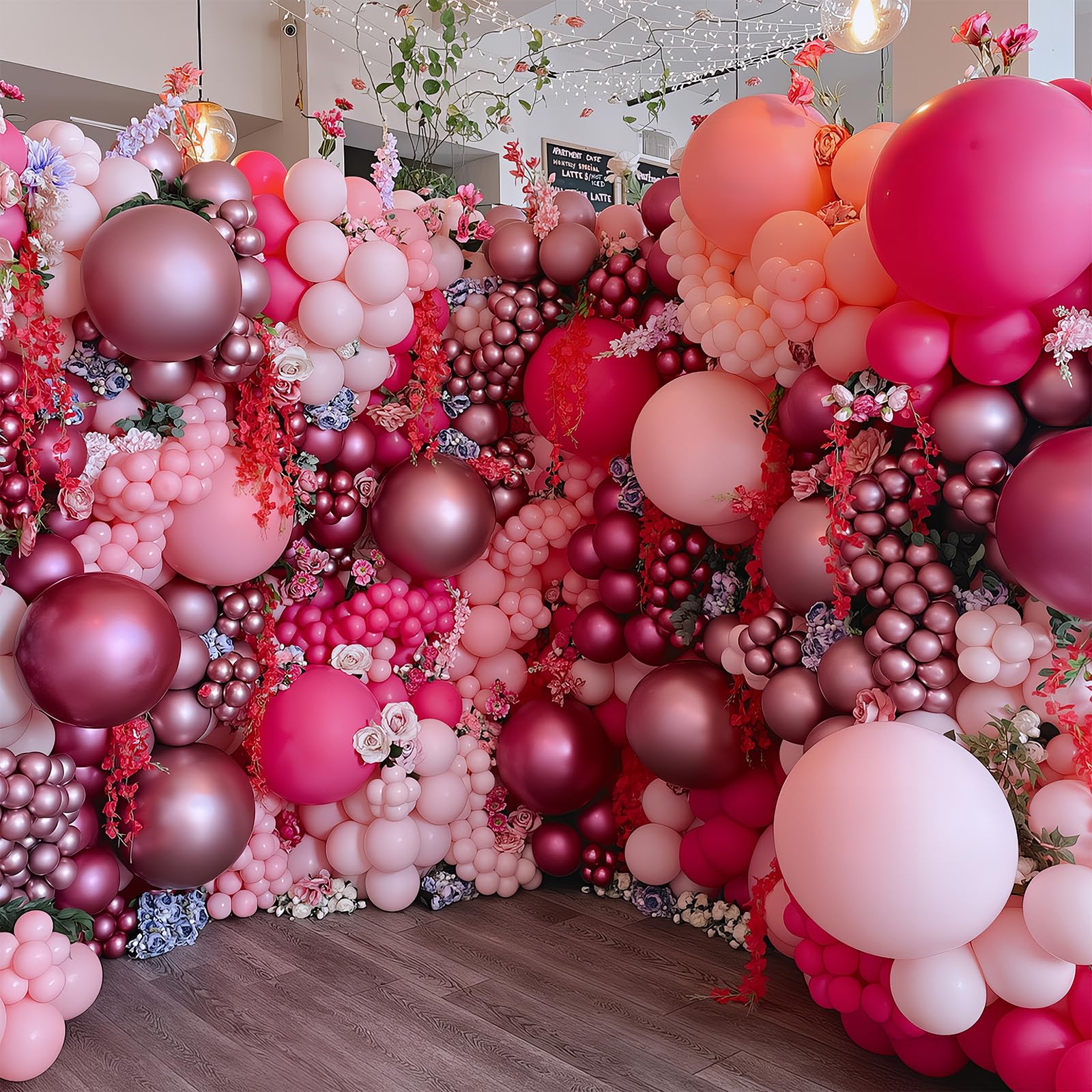 HILAVO Luftballons Pink Rosa 12 Zoll Magenta Pink Metallic Party Ballons Pastell Rosa Pinke Latex Helium Ballons für Mädchen Frauen Geburtstag Hochzeit Prinzessin Babyparty Berry Strawberry Party Deko