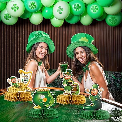 Vista 6 de KatchOn, Centro de mesa del día de San Patricio, paquete de 12, decoraciones del día de San Patricio Decoraciones del día de San Patricio Verde
