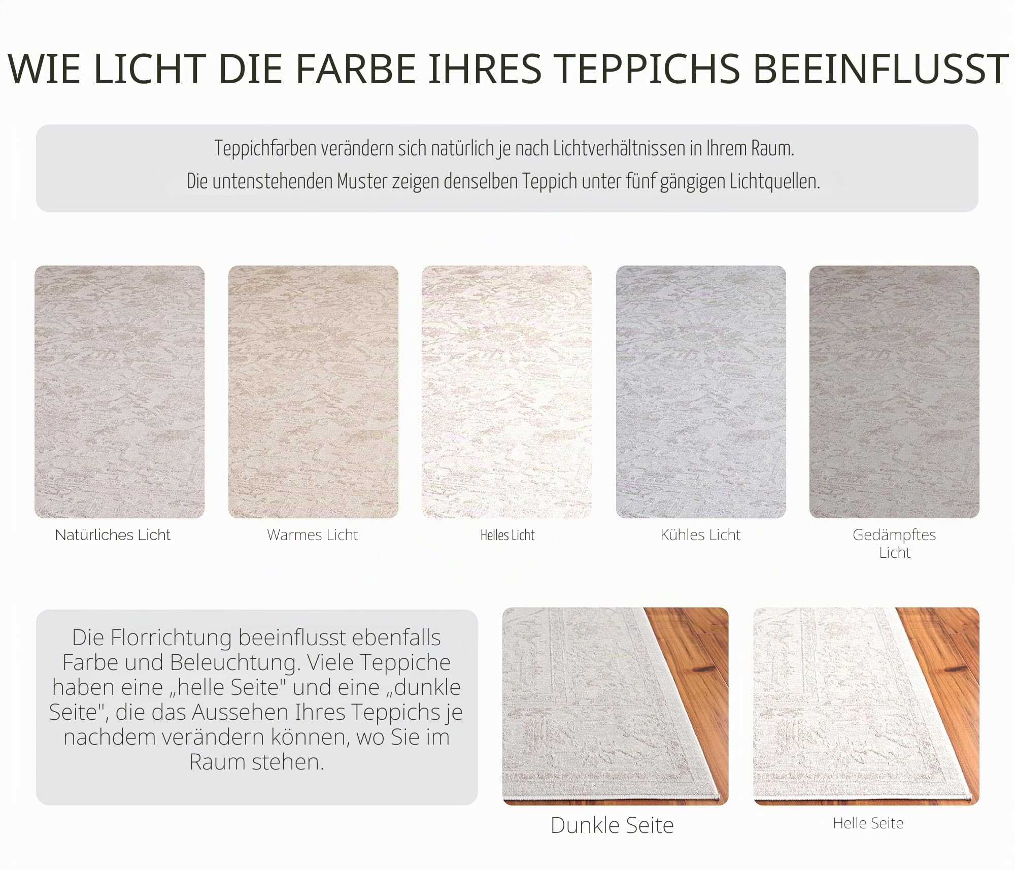 SAFAVIEH Zeitgenössische Teppich für Wohnzimmer, Esszimmer, Schlafzimmer - Reflection Collection, Kurzer Flor, Creme und Elfenbein, 240 x 360 cm