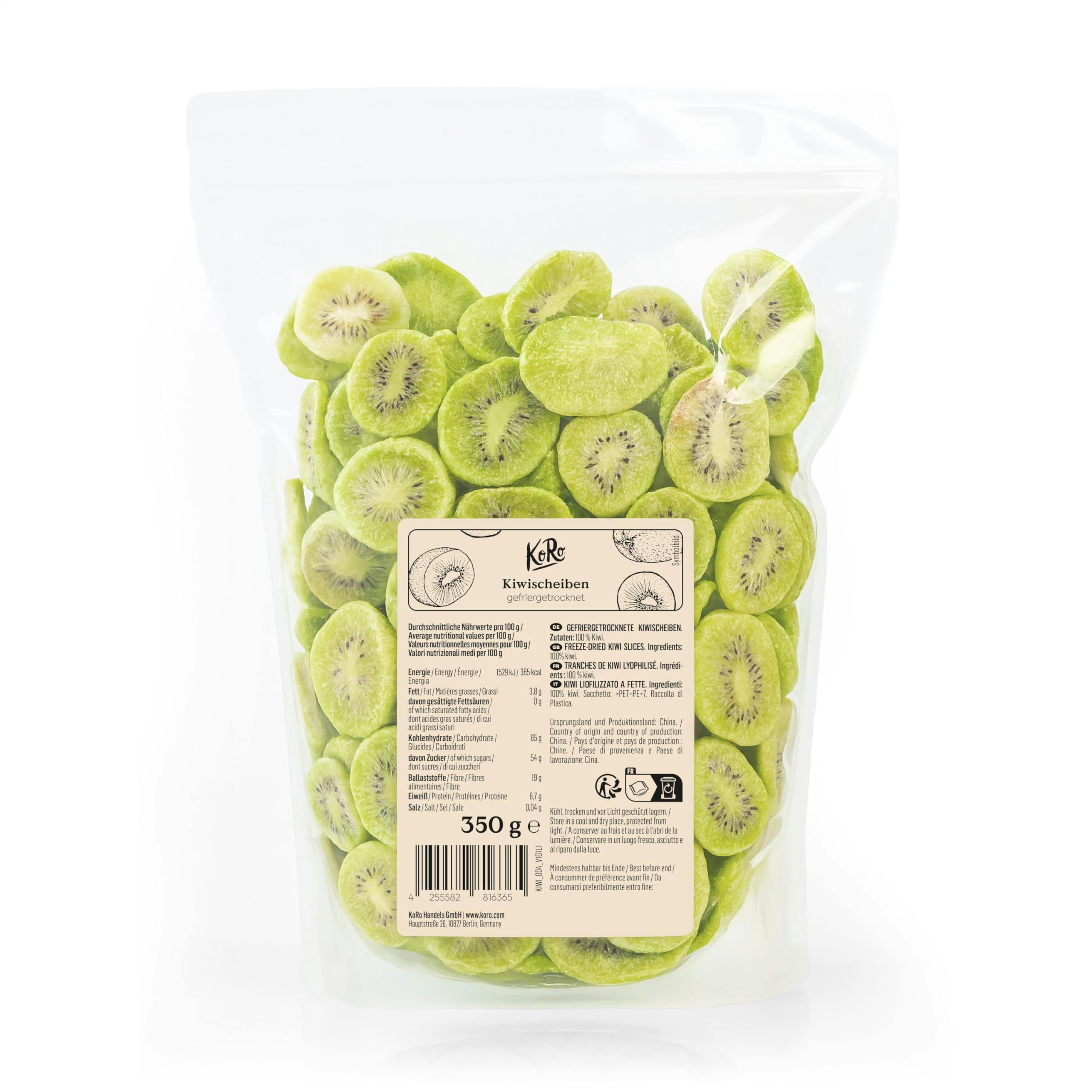 KoRo - Kiwis lyophilisés en tranches 350 g