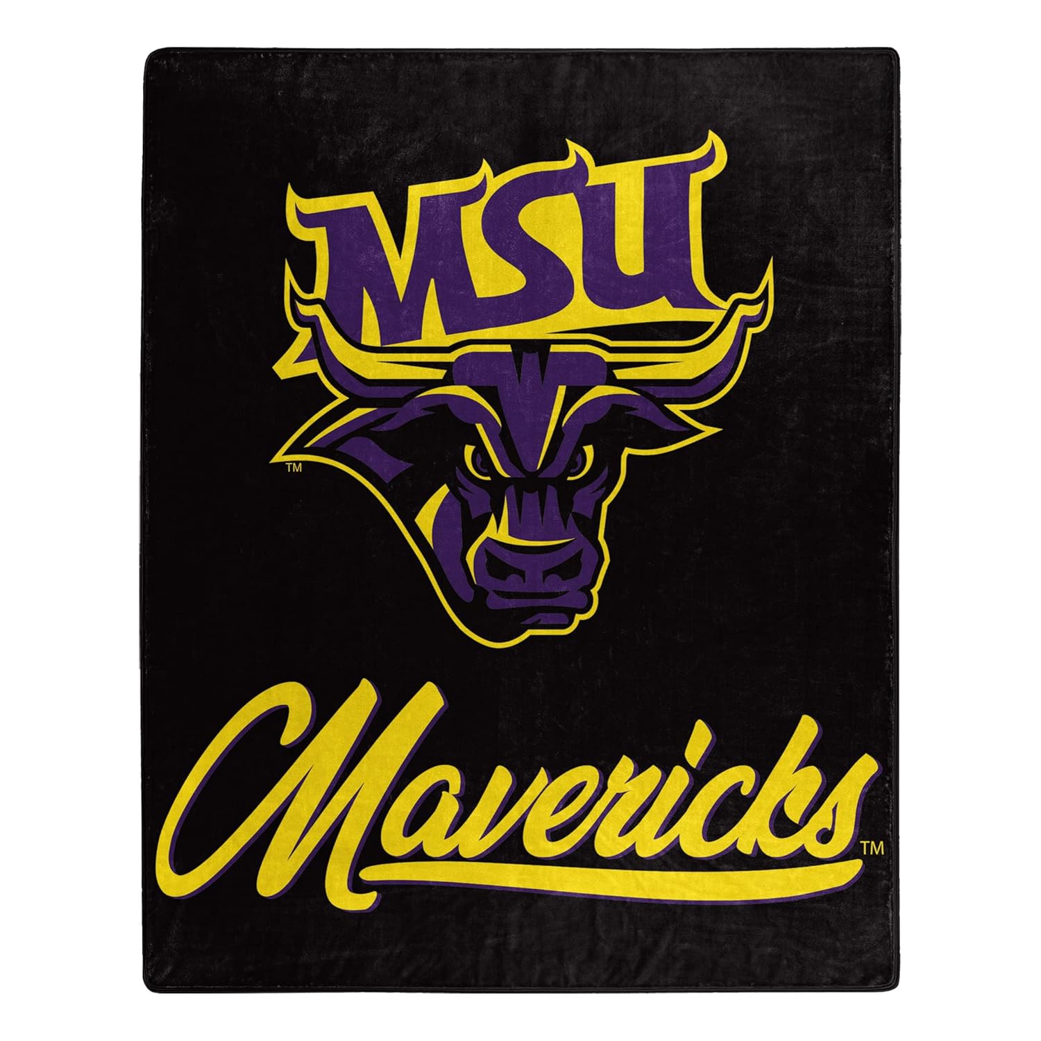 Northwest NCAA Minnesota State Mavericks Unisex-Adult Raschel Throw Blanket, 50" x 60", Signature
