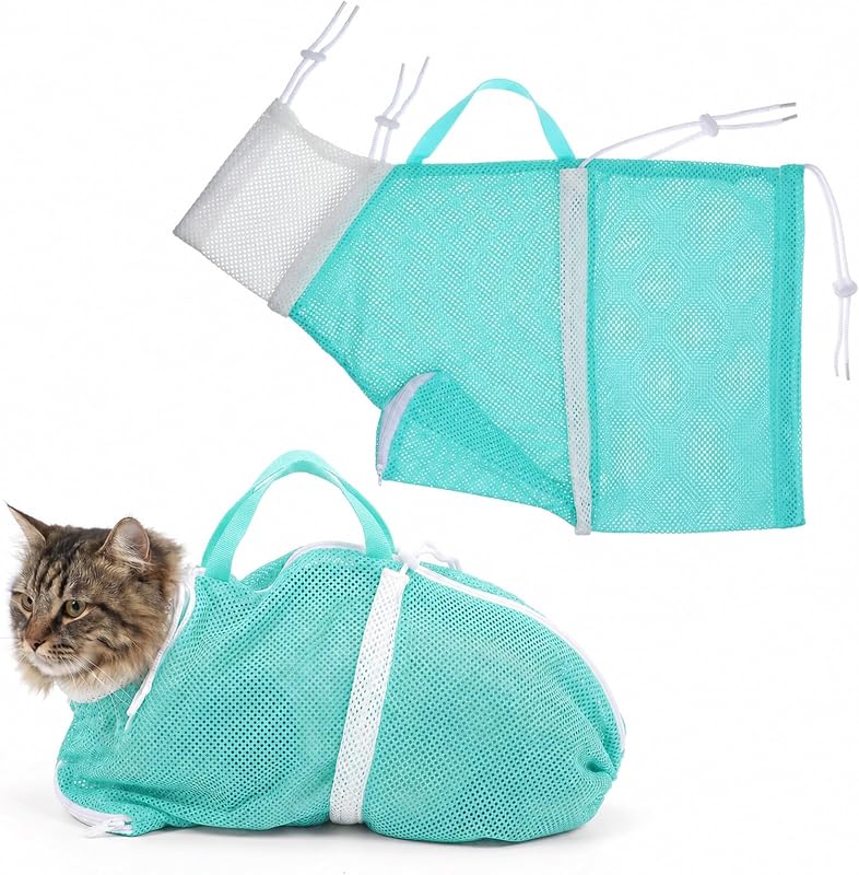 Bolsa de contenção para gatos com tela respirável e cordão ajustável Apojgitn