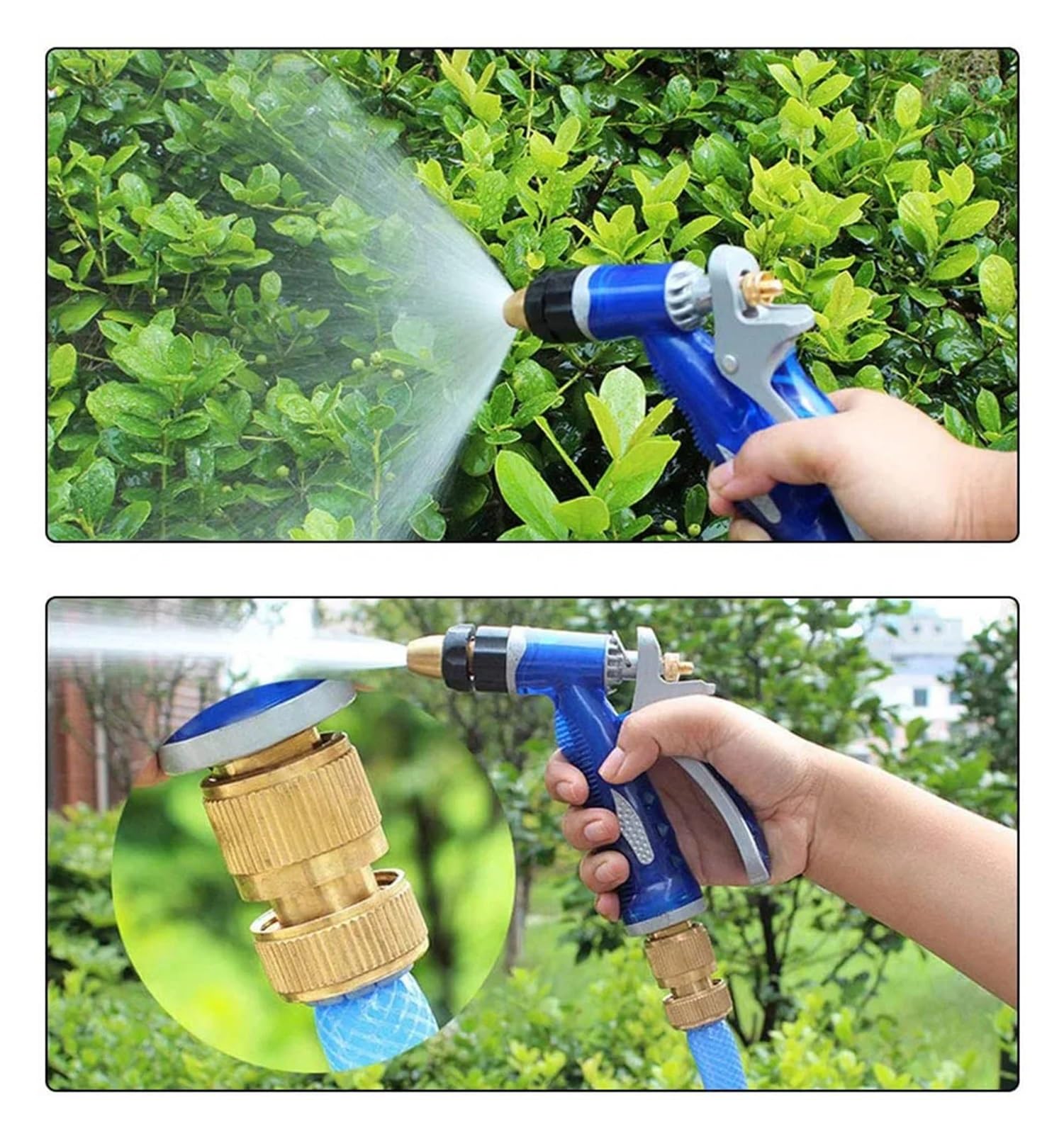 Boquilla De Pistola Riego Alta Presión For Jardín, Ajustable, Agua, Manguera Césped, Pulverizador Multifunción, Herramienta Limpieza FáCil De Usar(White*10)