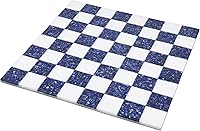 Vista 8 de Royal Chess Mall - Tablero de ajedrez de lujo de piedra de mármol sin bordes de 15 '' - Piedra blanca y negra