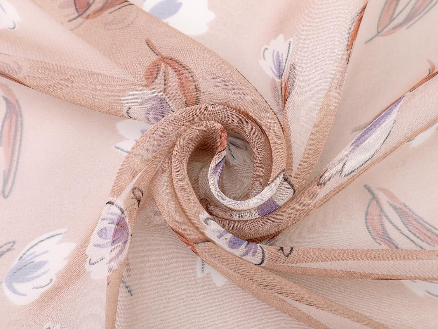 Women's Floral Vintage Scarf, Silky Lightweight Sunscreen Neckerchief Head Wrap Bandanas for Summer - Image 4