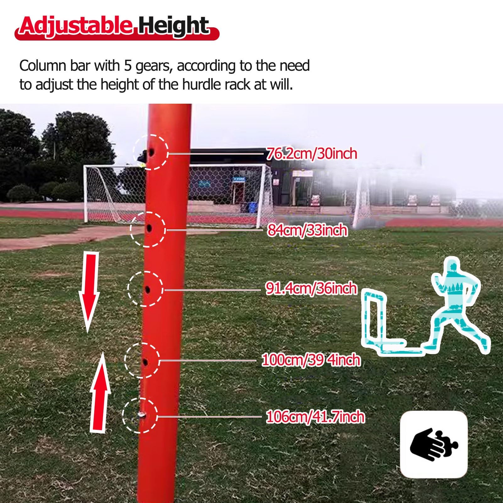 Equipo de práctica Deportiva: Vallas de 120 cm para Entrenamiento de Agilidad, Vallas de Velocidad Profesionales Ajustables para Entrenadores atléticos, Equipo de Entrenamiento de