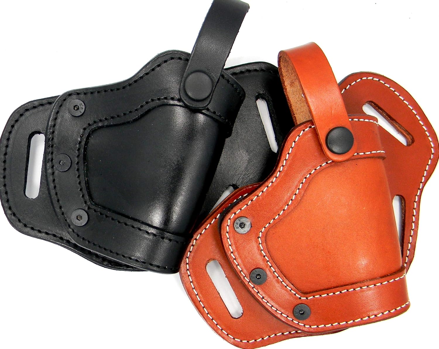 Right Hand Black Leather Side or Small of Back (SOB) Belt Holster for Ruger SR9, SR9C, 9E, Security 9, American 9 45, P89, P95, P345