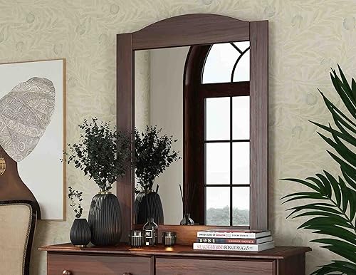 Palace Imports Espejo con marco de madera maciza 100%, moca. 31.75 pulgadas de ancho x 44.5 pulgadas de alto x 0.75 pulgadas de profundidad, la
