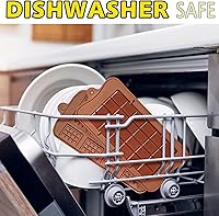 Vista 7 de Anaeat Moldes de silicona desmontables para chocolate, juego de 4 moldes de silicona flexibles y antiadherentes para barras de proteína y energía