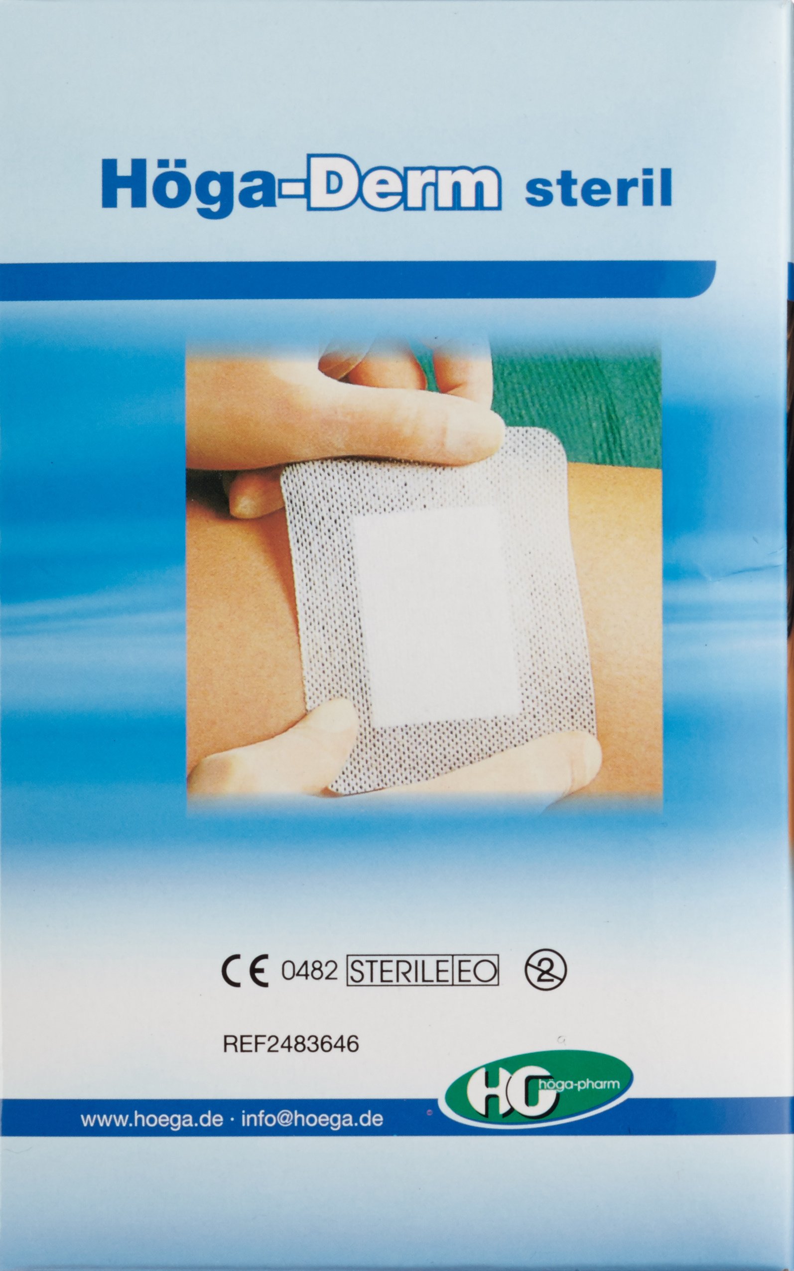 Höga Derm, steriler Wundverband, hautfreundlich, latexfrei und selbstklebend, 100 x 70 mm, 50 Stück, gebrauchsfertiges Pflaster