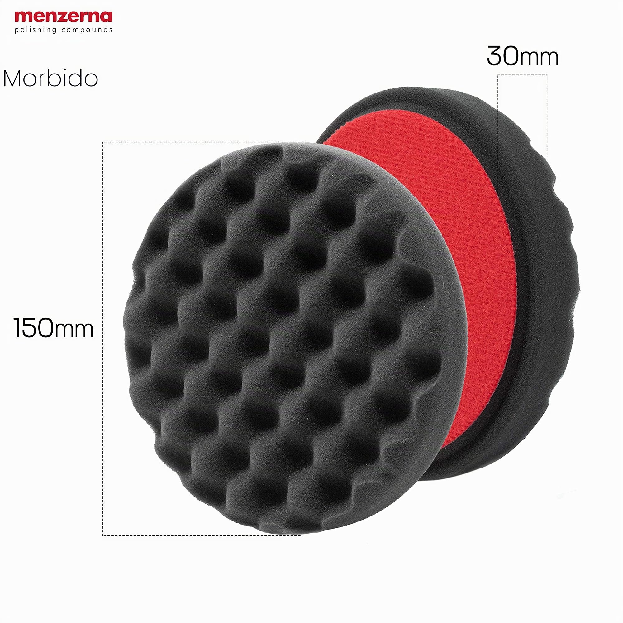 detailmate Set di Lucidi e Pasta abrasiva lucidante - Menzerna 250 ml- SHC 1000 + MC 2500 + FF 3000 + 3 Tamponi per lucidare (Morbido, Medio, Duro) + Panno Microfibra per la lucidatura
