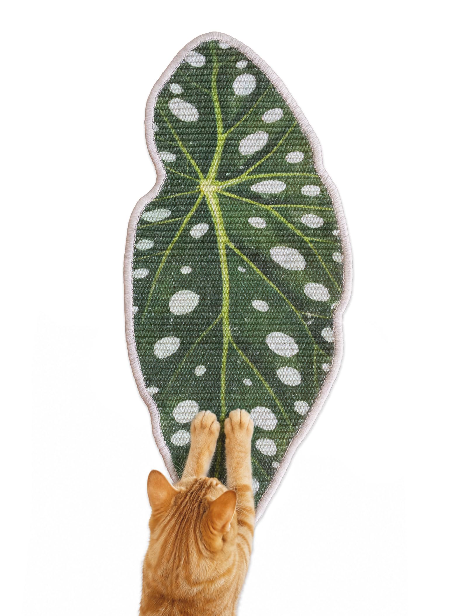 Cat Scratching Mat - Sisal Scratcher for Wall, Floor or Sofa - 28x69cm Scratch Board - Easy to Mount, Shedding-Resistant - Aesthetic Design - Indoor - Leaf (Begonia) โ image 1