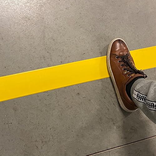Miniatura 3 de SmartSign Cinta de marcado de piso amarilla de 2 pulgadas x 100 pies cinta de vinilo de 32 mil cinta de seguridad de uso industrial de marca