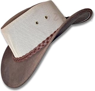 Oztrala HAT HL34 Suede Leather Mesh Australian Cowboy Golf Outback Summer Aussie Western Fishing Gardening Sun Kalista Breeze