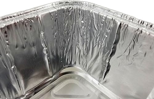 Miniatura 5 de PACTOGO Molde para hornear pan desechable de papel de aluminio de 2 libras, 8.6 x 4.5 x 2.6 pulgadas, resistente, fabricado en Estados Unidos