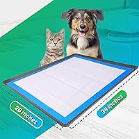 Vista 3 de TidyFriend - Bandeja para orina de perro de 28 x 34 pulgadas, agarre estable, bordes elevados, superficie de silicona de limpieza rápida, soporte