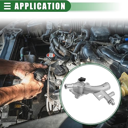 Miniatura 3 de Motoforti Salida de agua para carcasa del refrigerante del motor con manguera, para Chevrolet Cruze 2011-2016, aleación de aluminio, 25193922