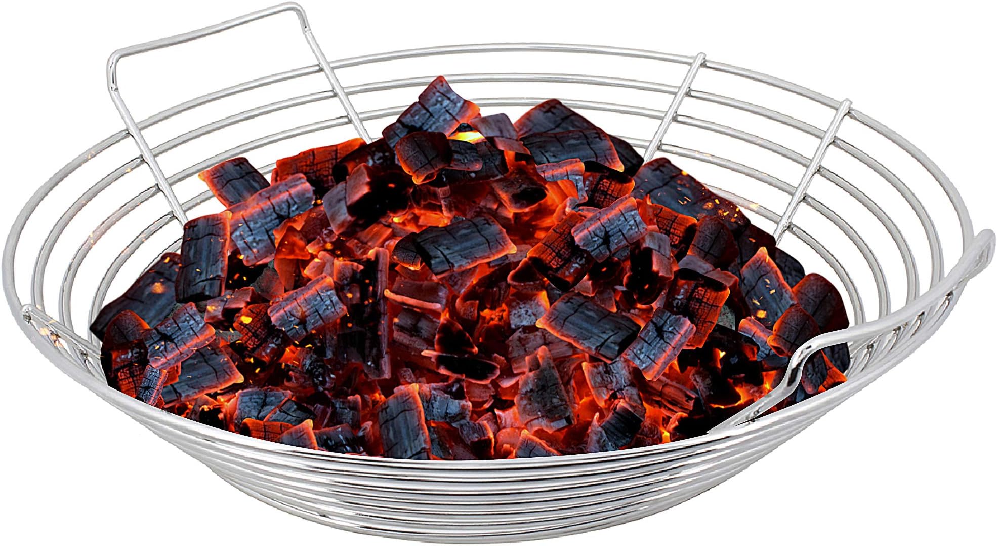 Kick Ash Basket Stainless Steel Charcoal Ash Basket, Fits Kamado Joe Grill, Big Joe - Designed in Wisconsin