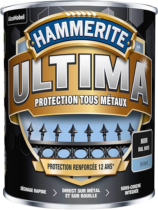 Hammerite 5380123 Ultima Außenfarbe, schwarz, 2,5 l Amazon.de Baumarkt