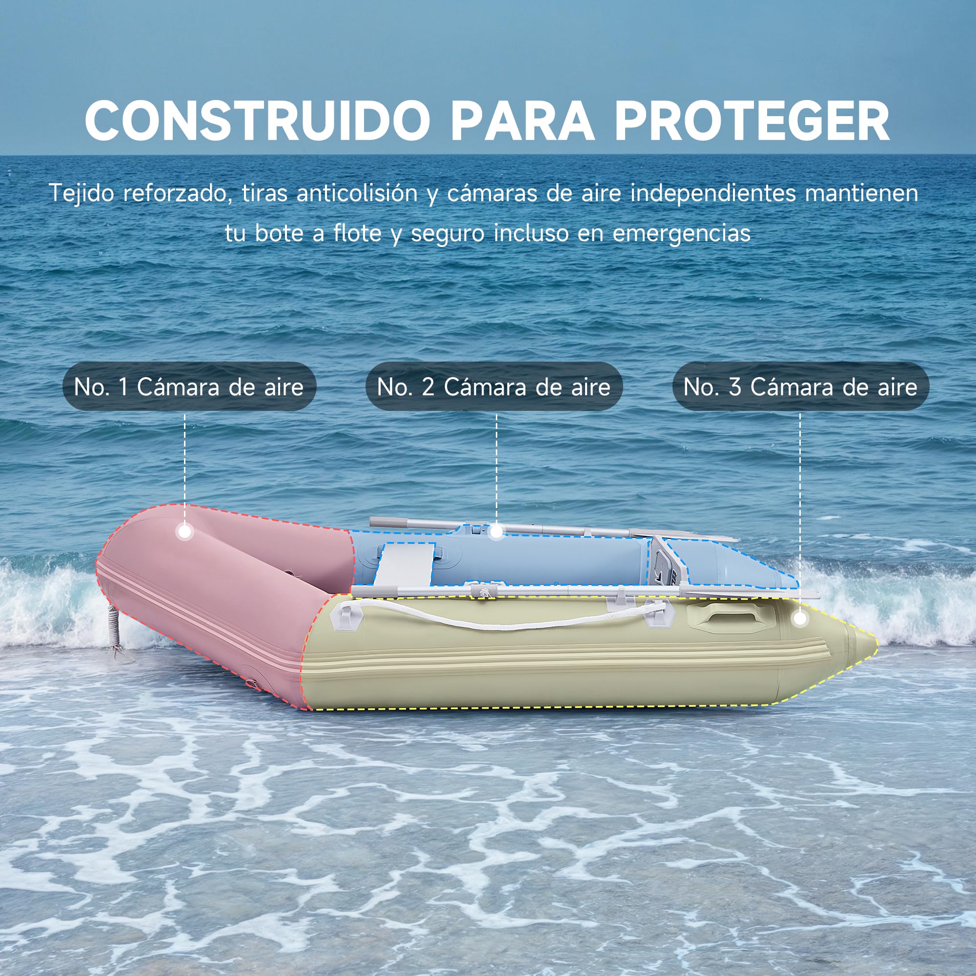 DARTMOOR Bote Hinchable para Adultos Barca Hinchable para Pesca con Remo