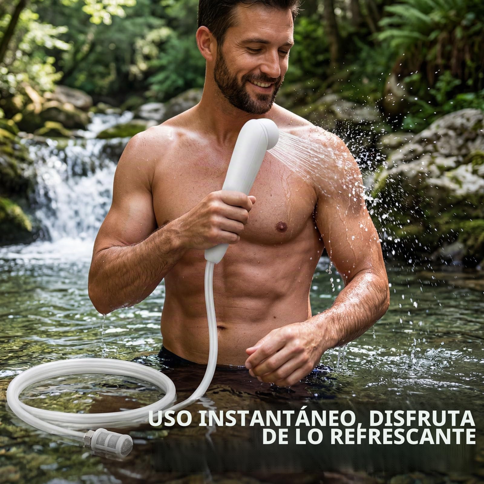 Ducha portátil al Aire Libre,Ducha eléctrica portátil,ipx6 Impermeable,Carga USB,compacta y Ligera,Adecuada para Acampar al Aire Libre,Ducha de Playa,Senderismo,baño para Mascotas