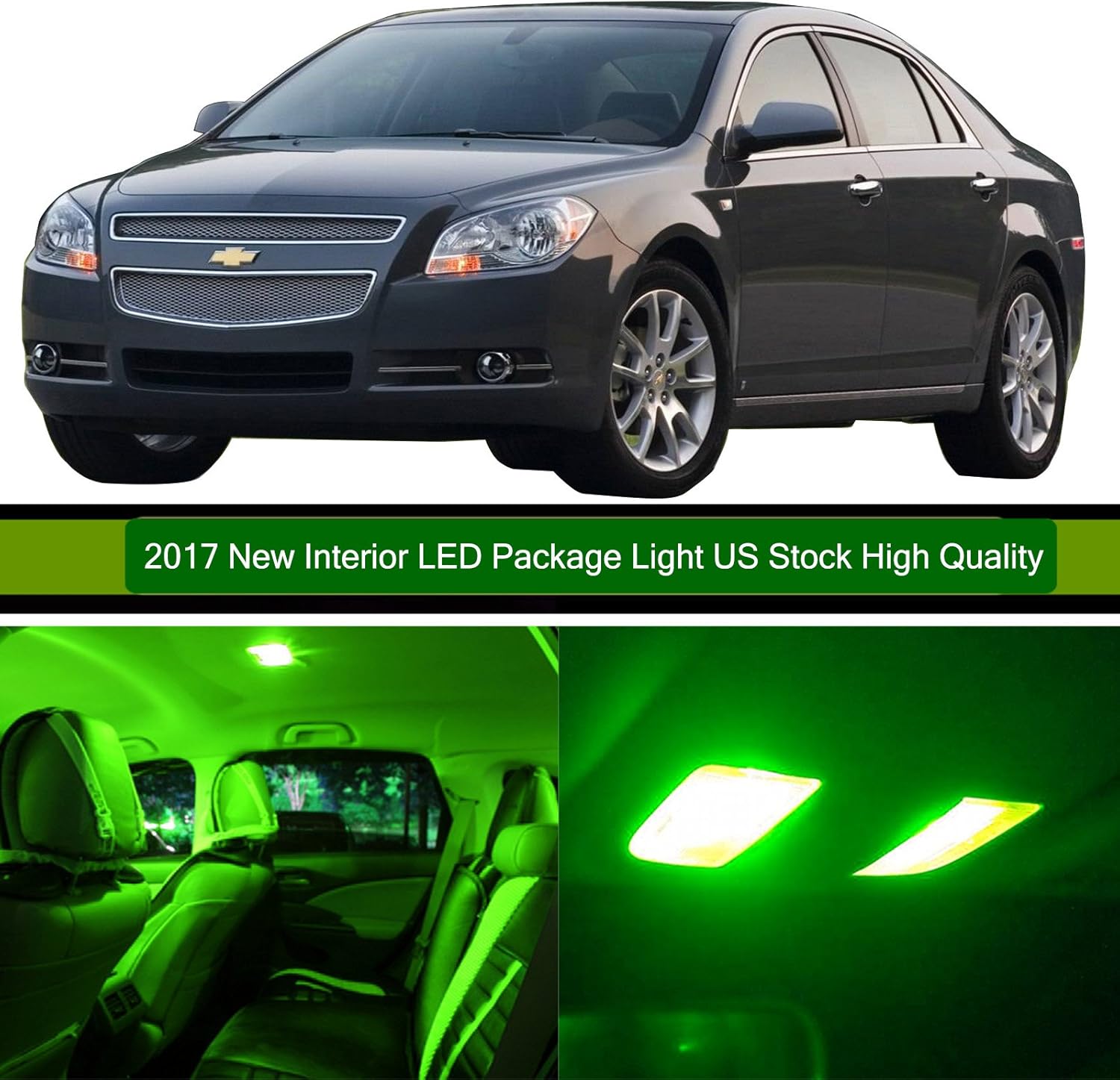 OCPTY Green Interior LED Light Bulbs 7 Pack Package Kits