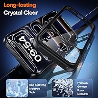 Vista 86 de TAURI Funda magnética 2 en 1 transparente para iPhone 14 Pro, compatible con Magsafe [no amarillenta] con protector de pantalla, protección de grado