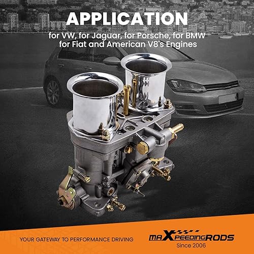 Miniatura 2 de Carburador para VW para Bug para Volkswagen para Escarabajo para Fiat 44 IDF con bocina de aire