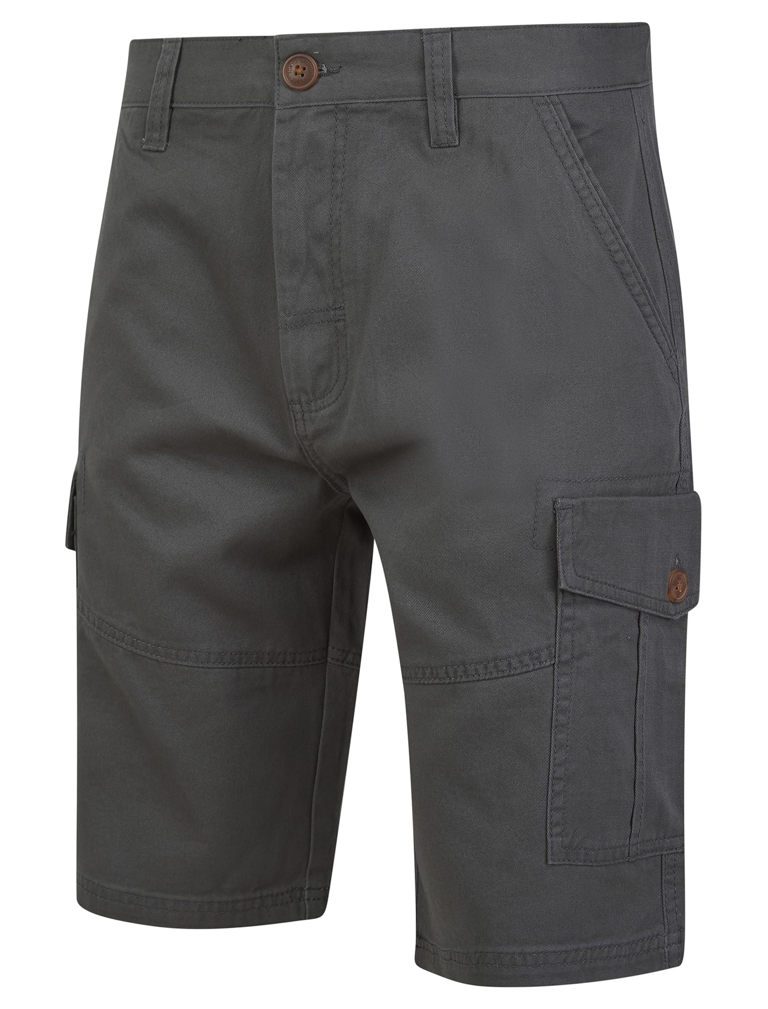Tokyo Laundry Men's Asphalt Grey Marini Cotton Twill Multi-Pocket Cargo Shorts