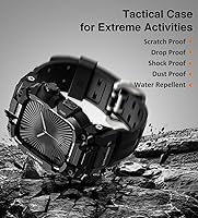 Vista 5 de ULTIMAL Funda resistente con correa para Apple Watch Series 11/10 de 46mm, compatible con Apple Watch, protector con parachoques a prueba de golpes