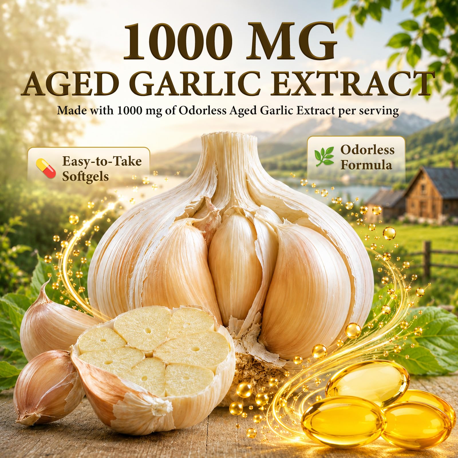 Odorless Aged Garlic Extract Capsules, 180 Softgels — Amazon image 4