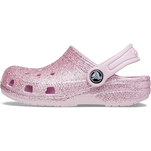 Crocs Unisex-Child Classic Glitter Clogs (Toddler)